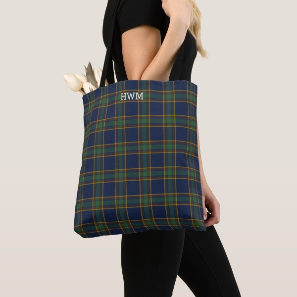 McGovern tartan monogram tote bag