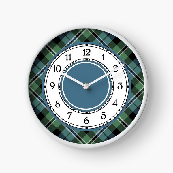 Clan Melville tartan wall clock