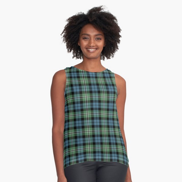 Clan Melville tartan sleeveless top