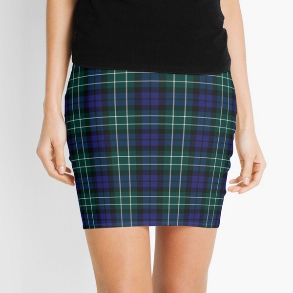 Menteith tartan mini skirt