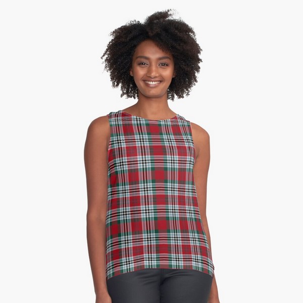 Metcalf tartan sleeveless top