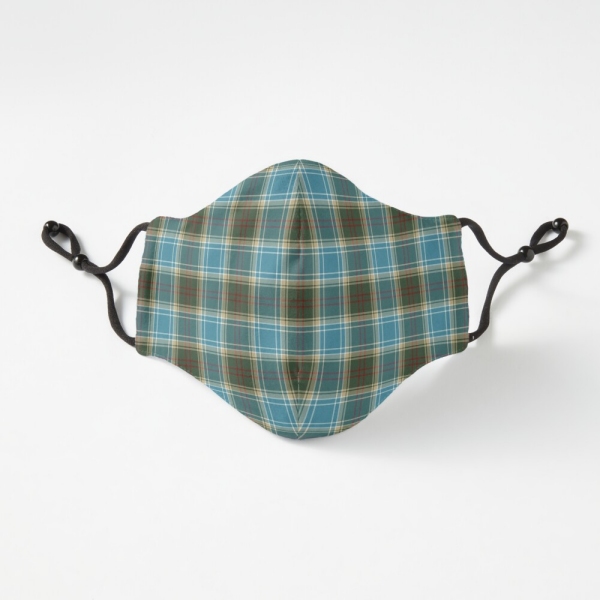 Michigan tartan fitted face mask