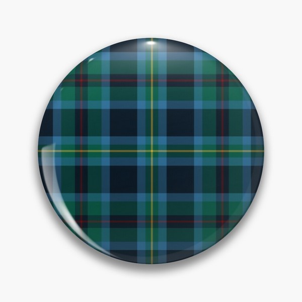 Miller tartan pinback button