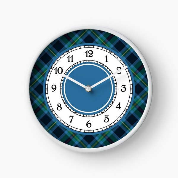 Miller tartan wall clock