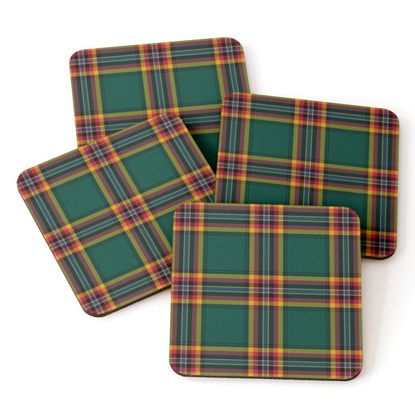 Moran tartan beverage coasters