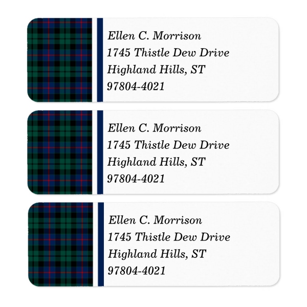 Clan Morrison Tartan Labels
