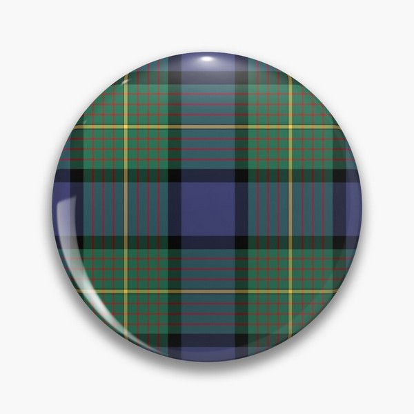 Muir tartan pinback button