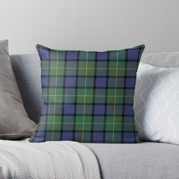 Muir tartan throw pillow