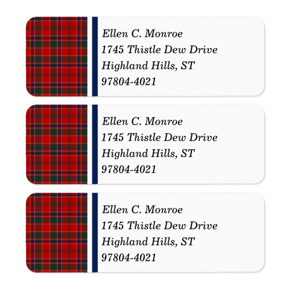 Clan Munro Tartan Labels