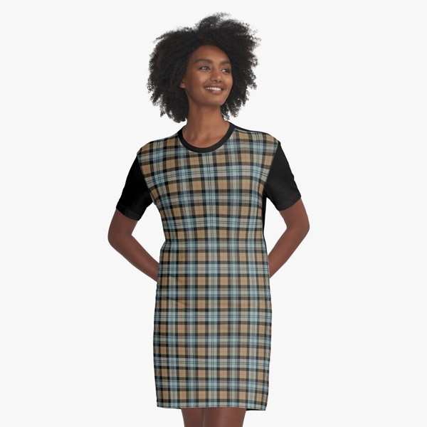 Murray Weathered tartan tee shirt dress