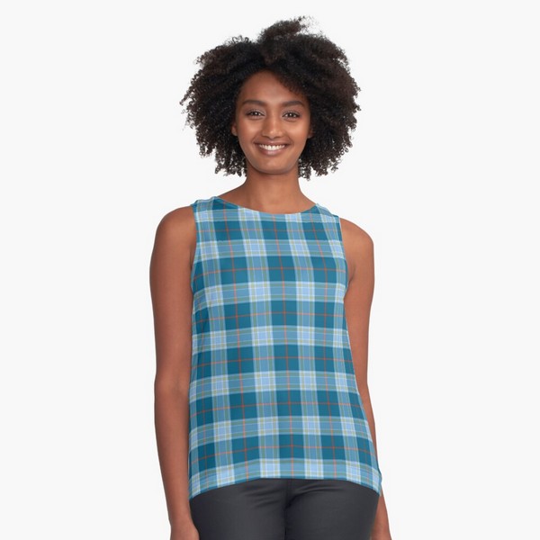 Musselburgh District tartan sleeveless top