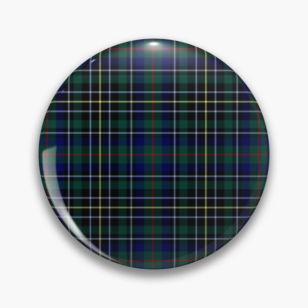 Nairn District tartan pinback button