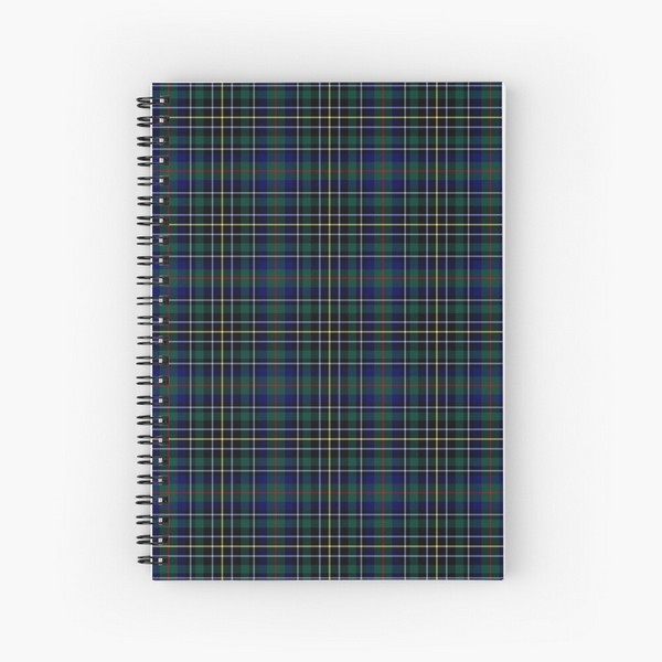 Nairn District tartan spiral notebook