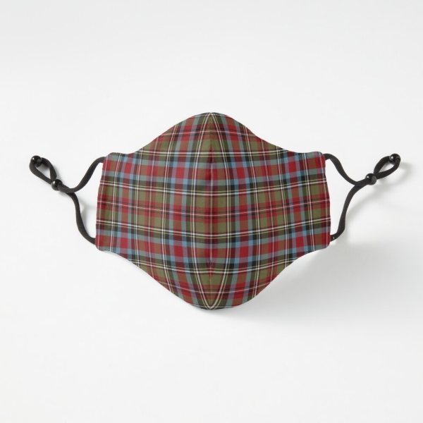 North Carolina tartan fitted face mask