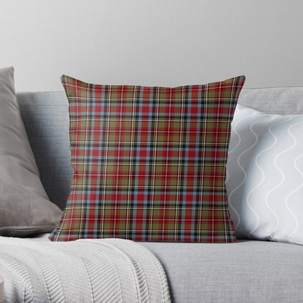 North Carolina tartan throw pillow