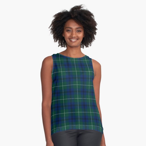 Oliphant tartan sleeveless top