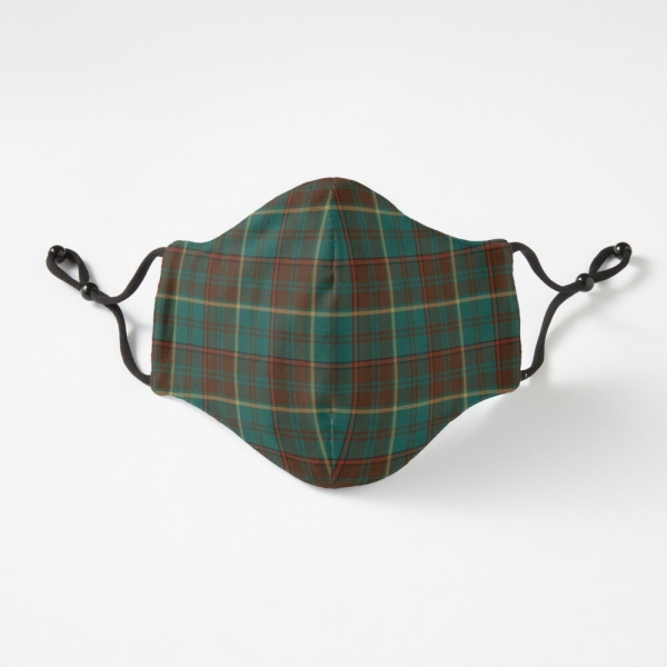 Ensign of Ontario tartan fitted face mask