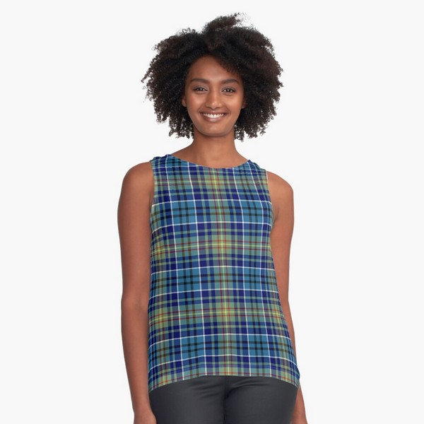 O'Sullivan tartan sleeveless top