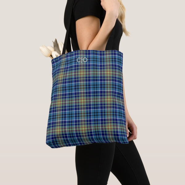 O'Sullivan tartan monogram tote bag