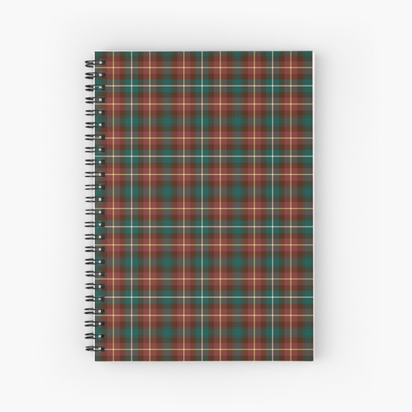 Prince Edward Island tartan spiral notebook