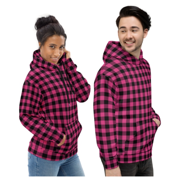 Pink Buffalo Plaid Hoodie