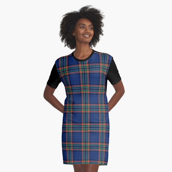 Ralston tartan tee shirt dress