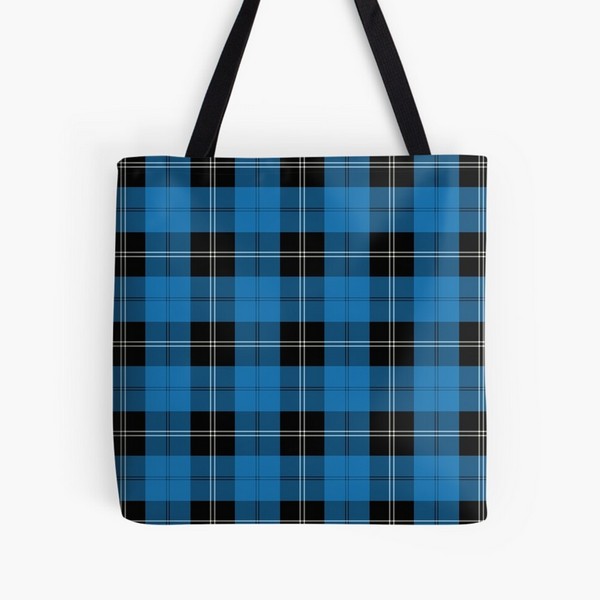 Clan Ramsay Blue tartan tote bag