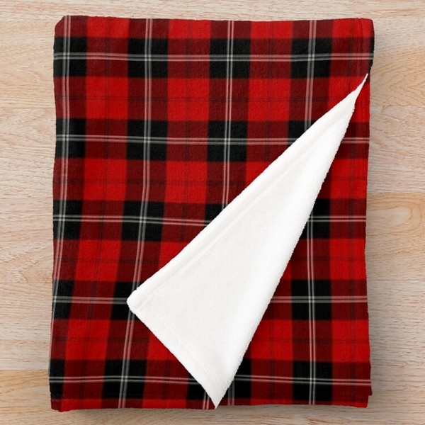 Ramsay tartan fleece throw blanket