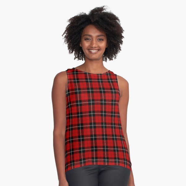 Ramsay tartan sleeveless top