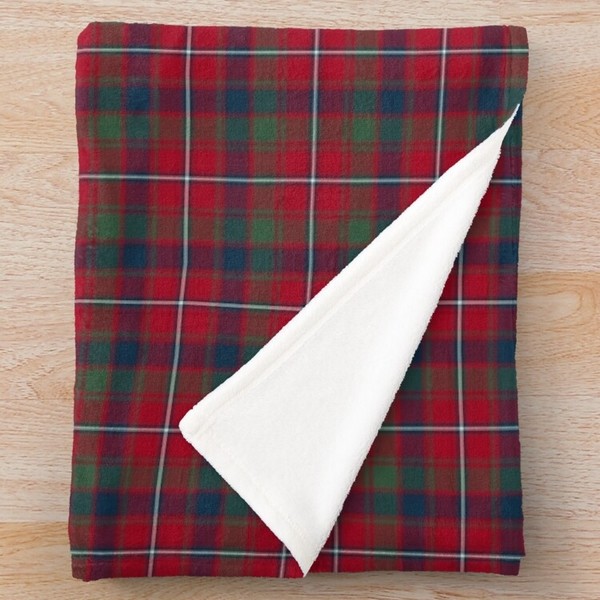 Robertson tartan fleece throw blanket