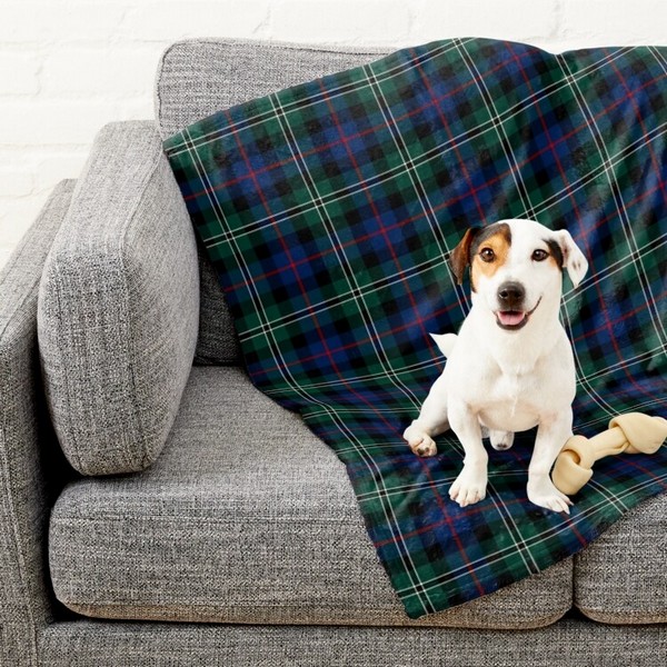 Rose Hunting tartan pet blanket