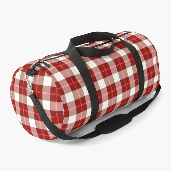 Ross District tartan duffle bag