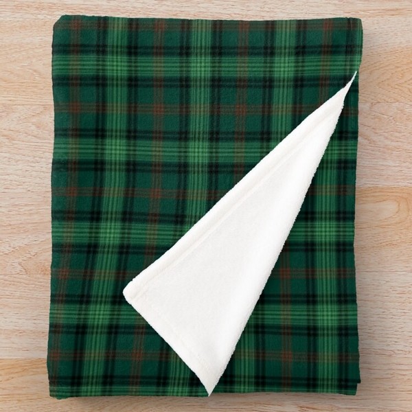 Ross Hunting tartan fleece throw blanket