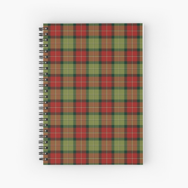 Rustic Christmas plaid spiral notebook