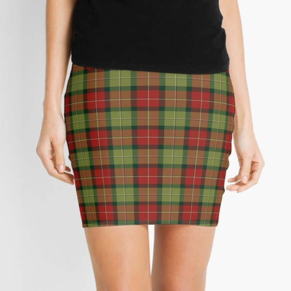 Rustic Christmas plaid mini skirt