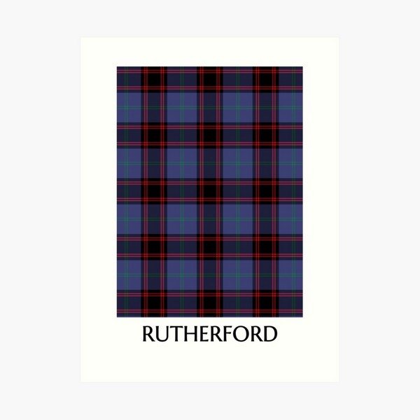 Clan Rutherford Tartan Print