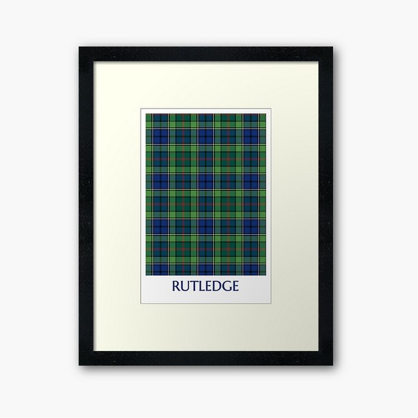 Clan Rutledge Tartan Framed Print