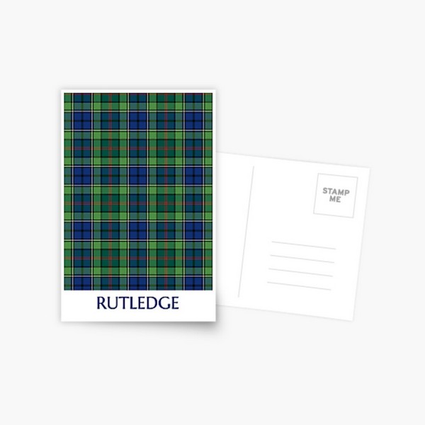 Rutledge tartan postcard