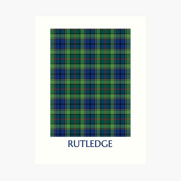 Clan Rutledge Tartan Print