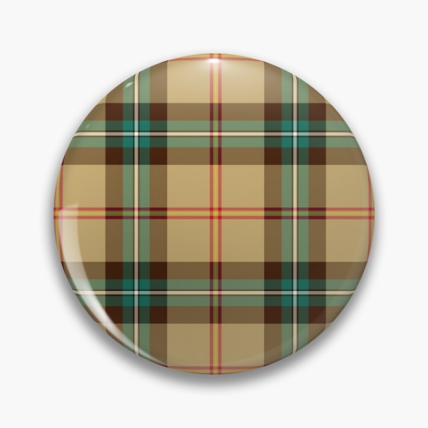 Saskatchewan tartan pinback button