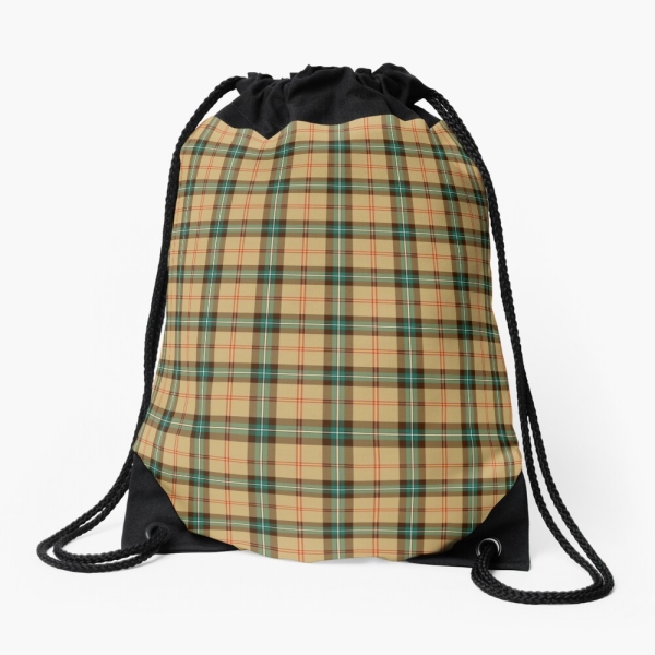 Saskatchewan tartan drawstring bag