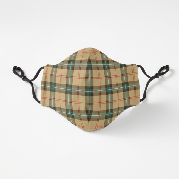 Saskatchewan tartan fitted face mask