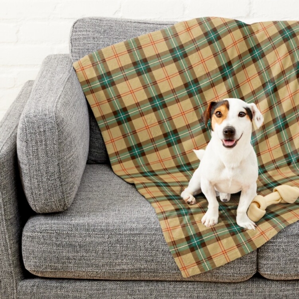 Saskatchewan tartan pet blanket