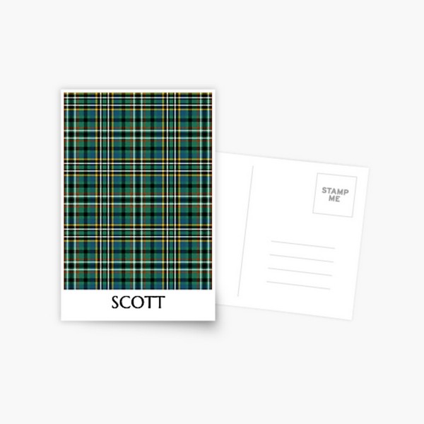 Clan Scott Green Tartan Postcard