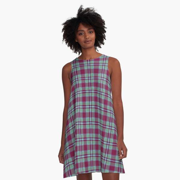 Spence tartan a-line dress