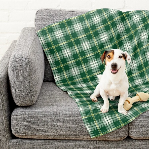 St Patrick tartan pet blanket