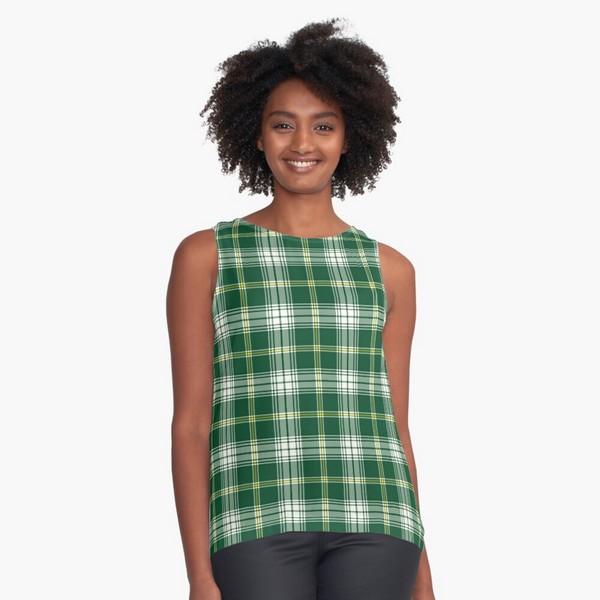 St Patrick tartan sleeveless top