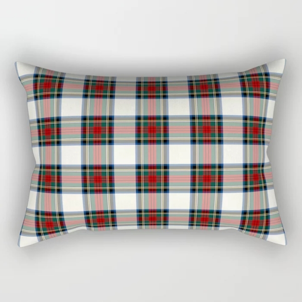 Stewart Dress tartan rectangular throw pillow