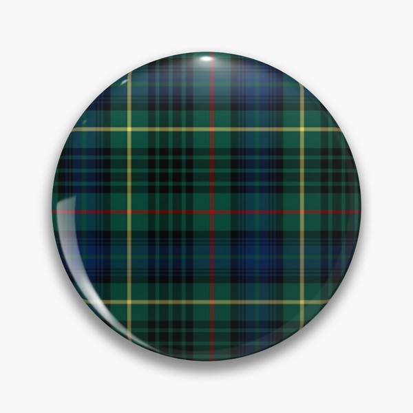 Stewart Hunting tartan pinback button