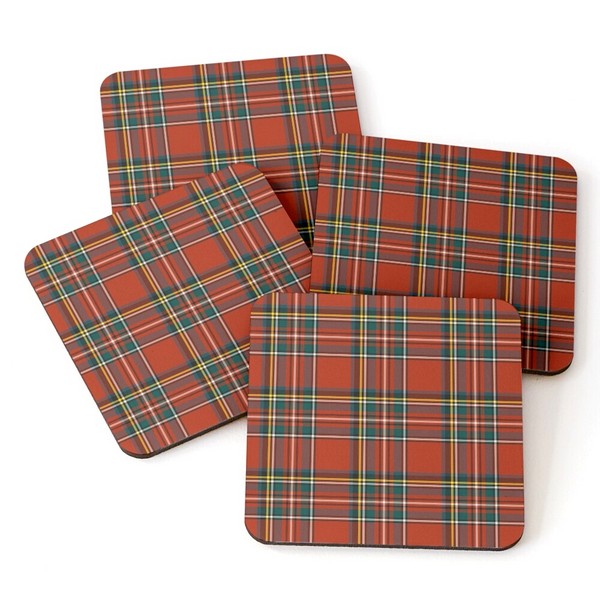 Clan Royal Stewart Tartan Coasters